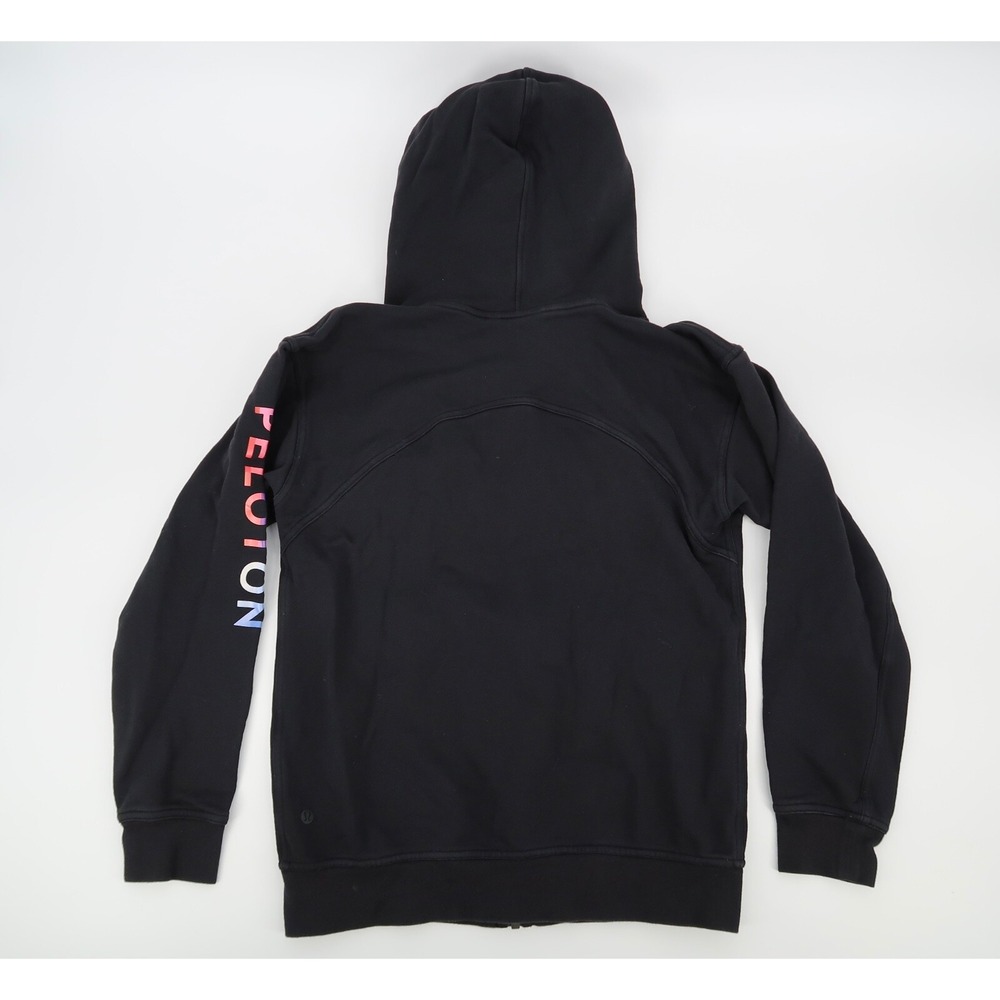 Lululemon Women's 6 Peloton All Yours Full Zip Hoodie Black Terry Sweatshirt - Picture 7 of 7